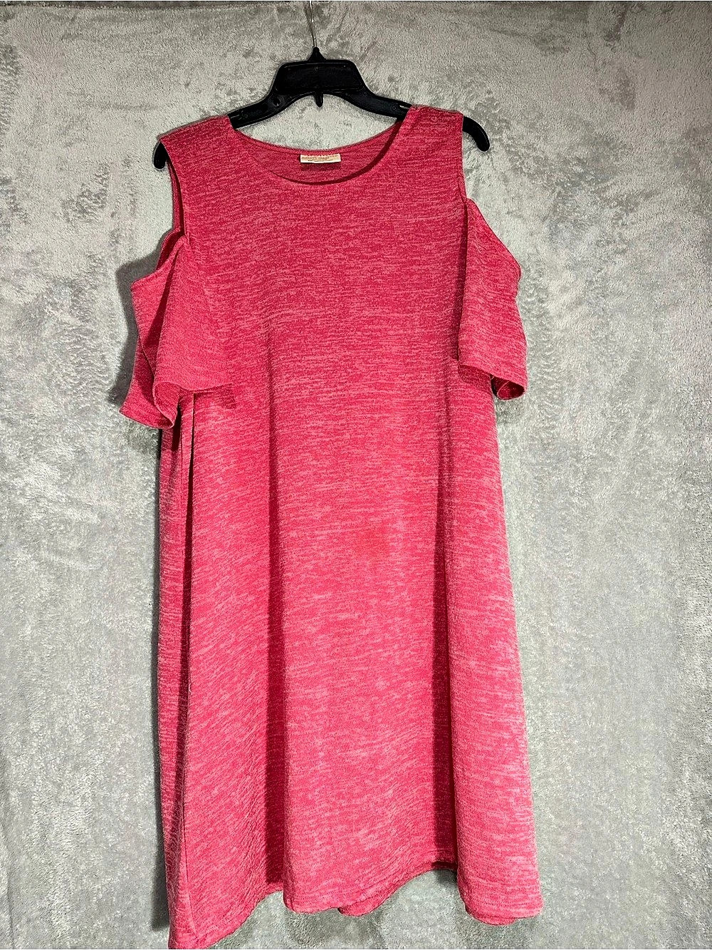 Bobbie Brooks Pink Cold Shoulder Midi Dress 2X Like New